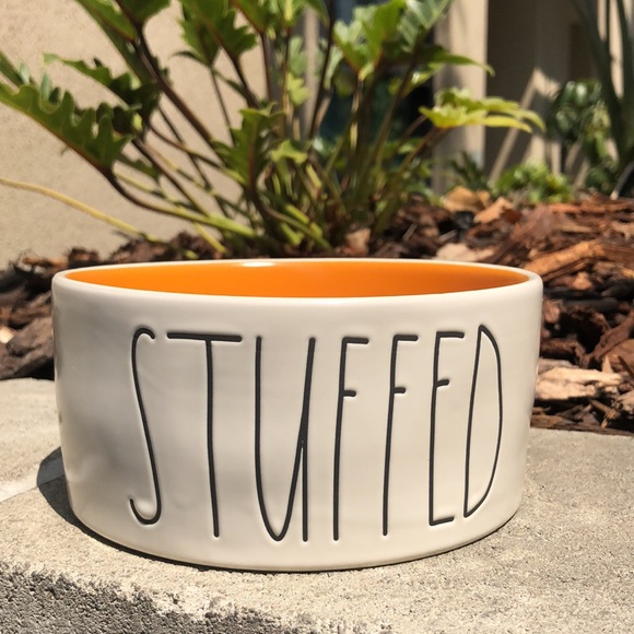 Medium Fall Rae Dunn STUFFED Dog Bowl - Picture 2 of 3